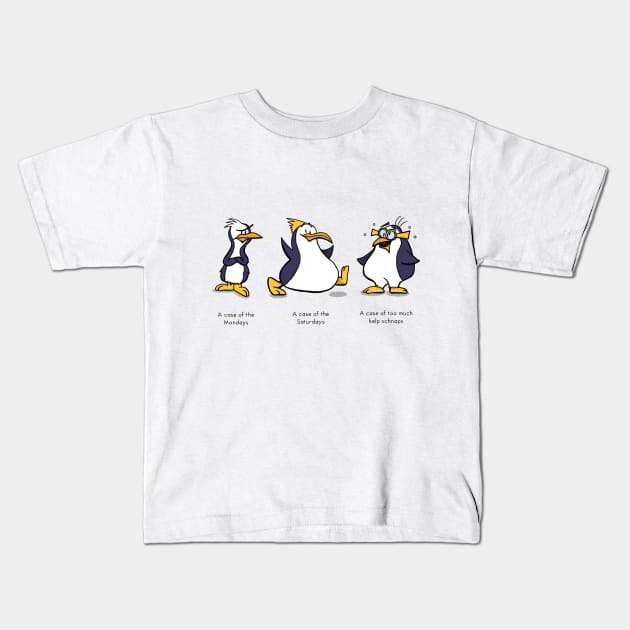 Funny Penguin Shirt Kids T-Shirt by Hallo Molly